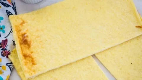 Delicious Keto Lasagna Noodles served on a plate with sauce and cheese