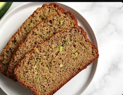 Delicious homemade Keto Zucchini Banana Bread fresh out of the oven