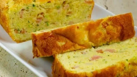 Delicious Keto Zucchini Bread with bacon and cheese.
