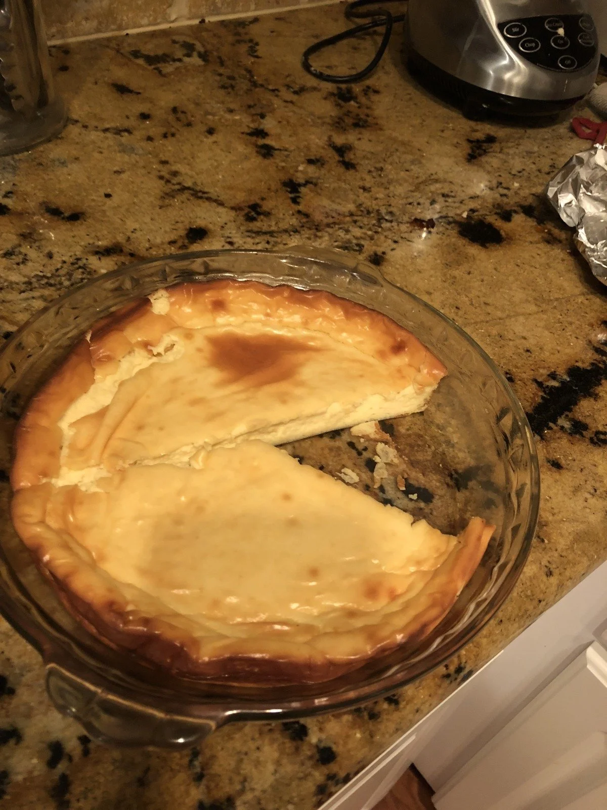 Delicious low carb cheesecake no crust on a plate