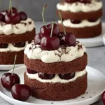 Mini Black Forest Cakes 2 Mini Black Forest Cakes