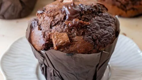 Delicious Olympic Chocolate Muffins fresh out of the oven.