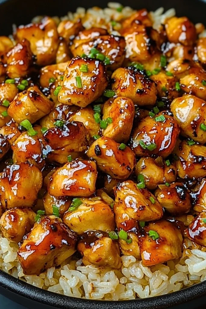 One-Pan Bold Honey BBQ Chicken Rice dish with vibrant flavors and textures.