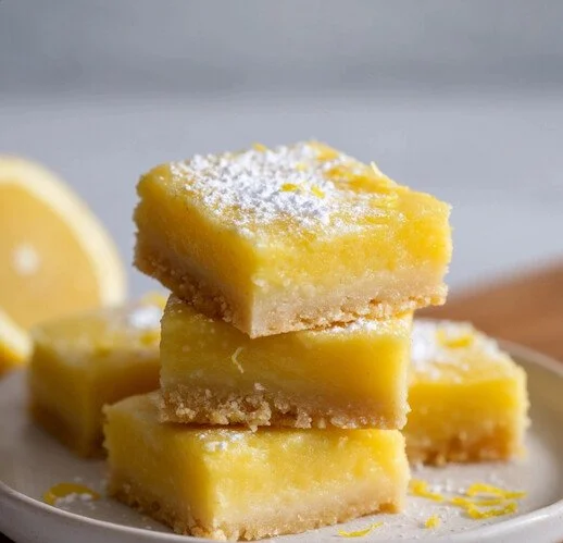 Silky Keto Lemon Bars with a refreshing lemon zest topping