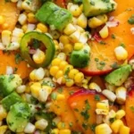Sweet Corn Salad with Peaches 2 Sweet Corn Salad with Peaches
