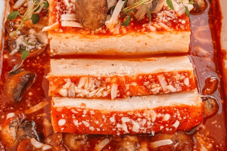 Baked Tofu with Mushrooms