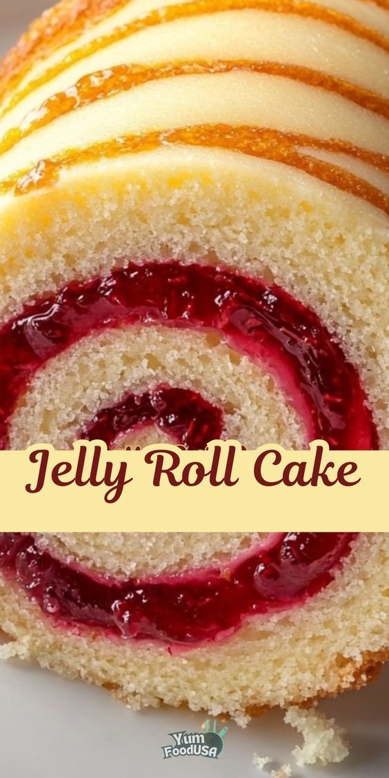 Strawberry Jelly Roll Cake