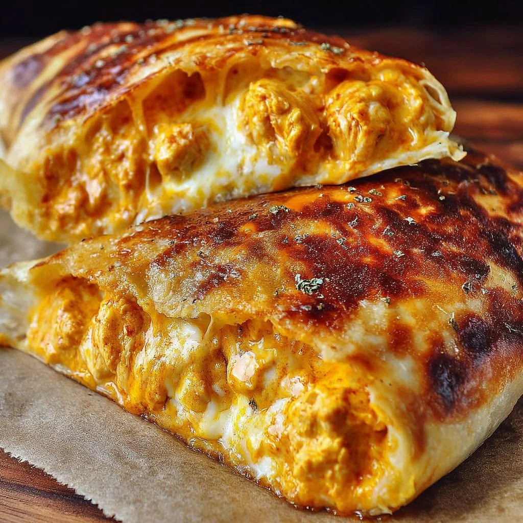 Delicious Buffalo Chicken Cheese Bake topped with melted cheese and flavorful sauce
