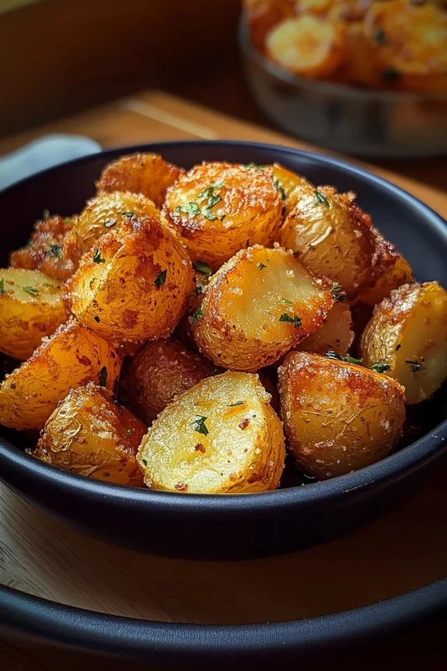 Crispy roast potatoes served as a perfect side dish for any occasion