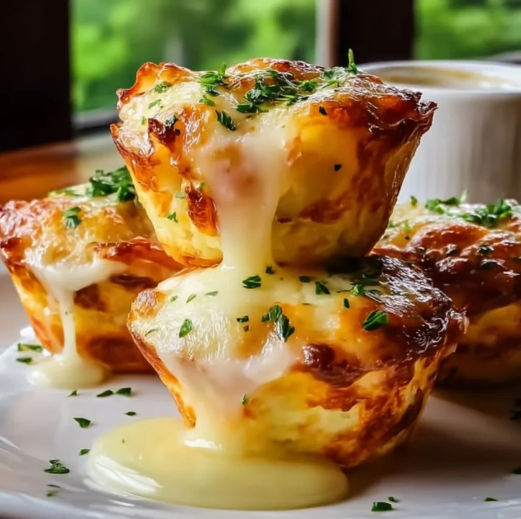 Bowl of easy cheesy mashed potatoes topped with melted cheese