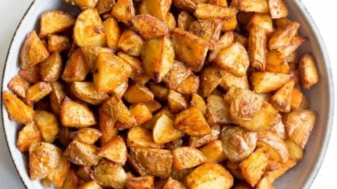 Delicious easy oven roasted potatoes with a crispy exterior and soft inside