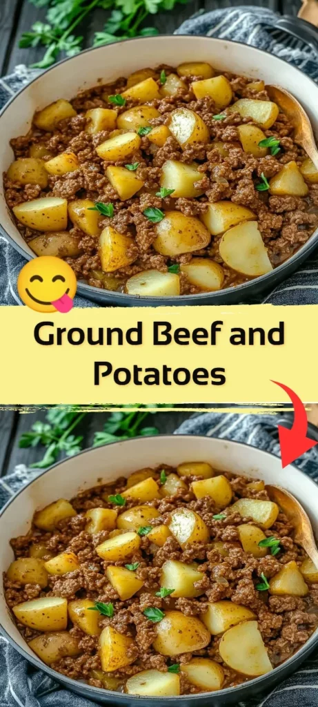 Delicious ground beef and potatoes dish served on a plate