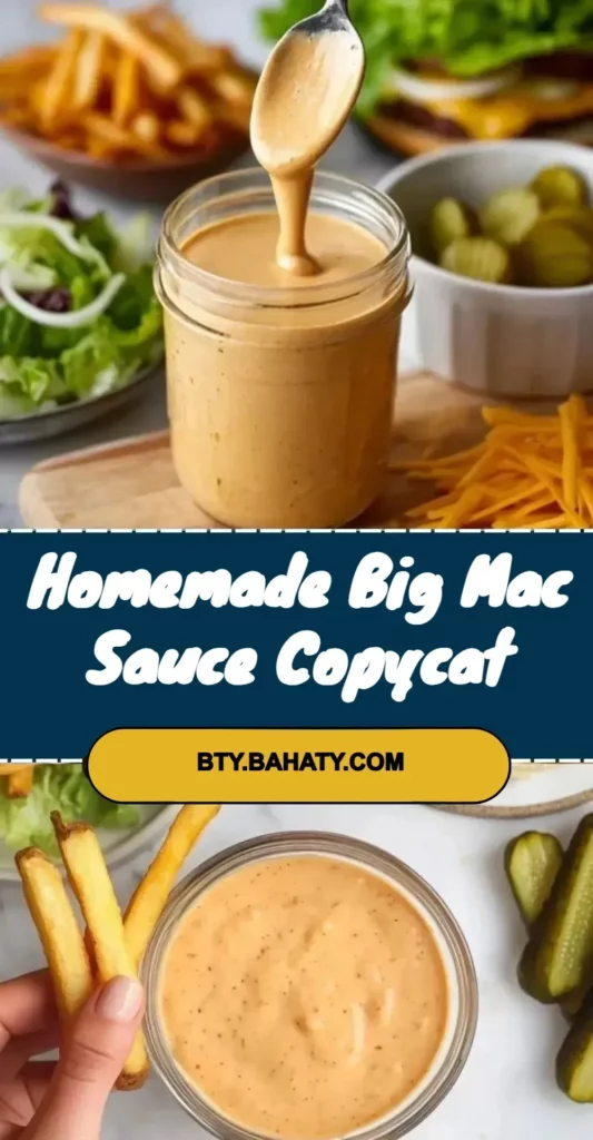 Delicious homemade Big Mac sauce ready to elevate your burgers