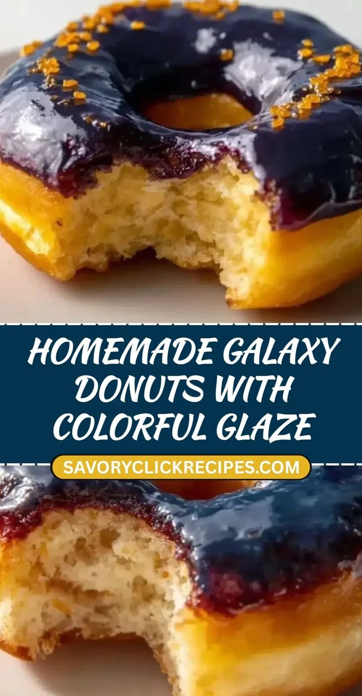 Homemade Galaxy Donuts with Colorful Glaze