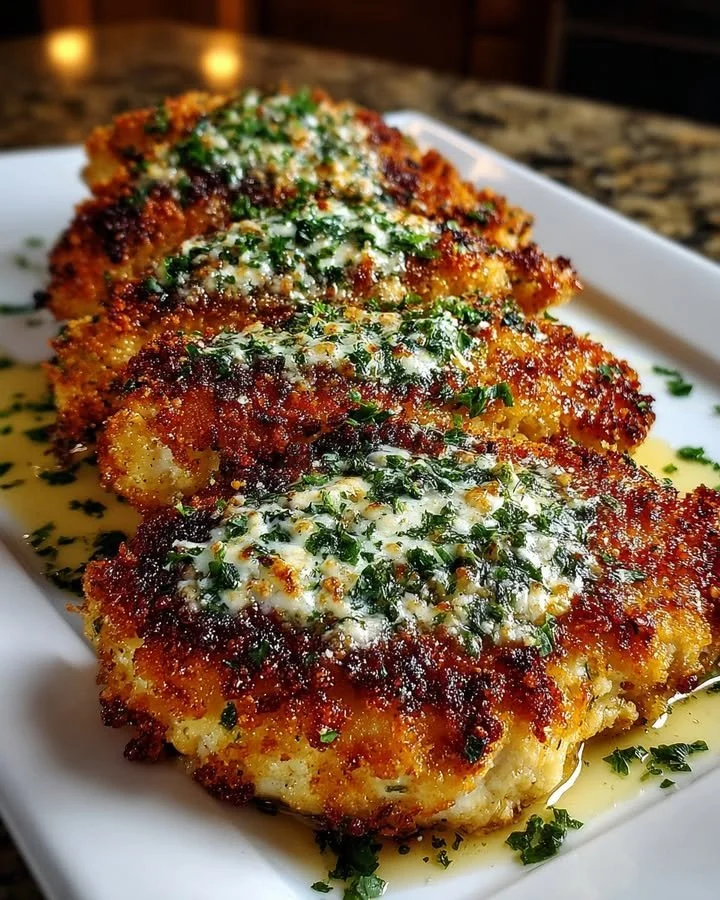 Delicious Parmesan Crusted Chicken served at Longhorn Steakhouse