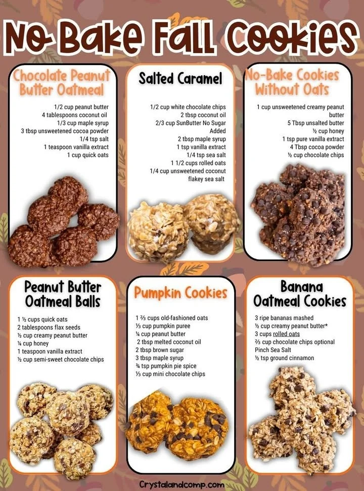 Plate of no bake fall cookies with autumn-themed decorations