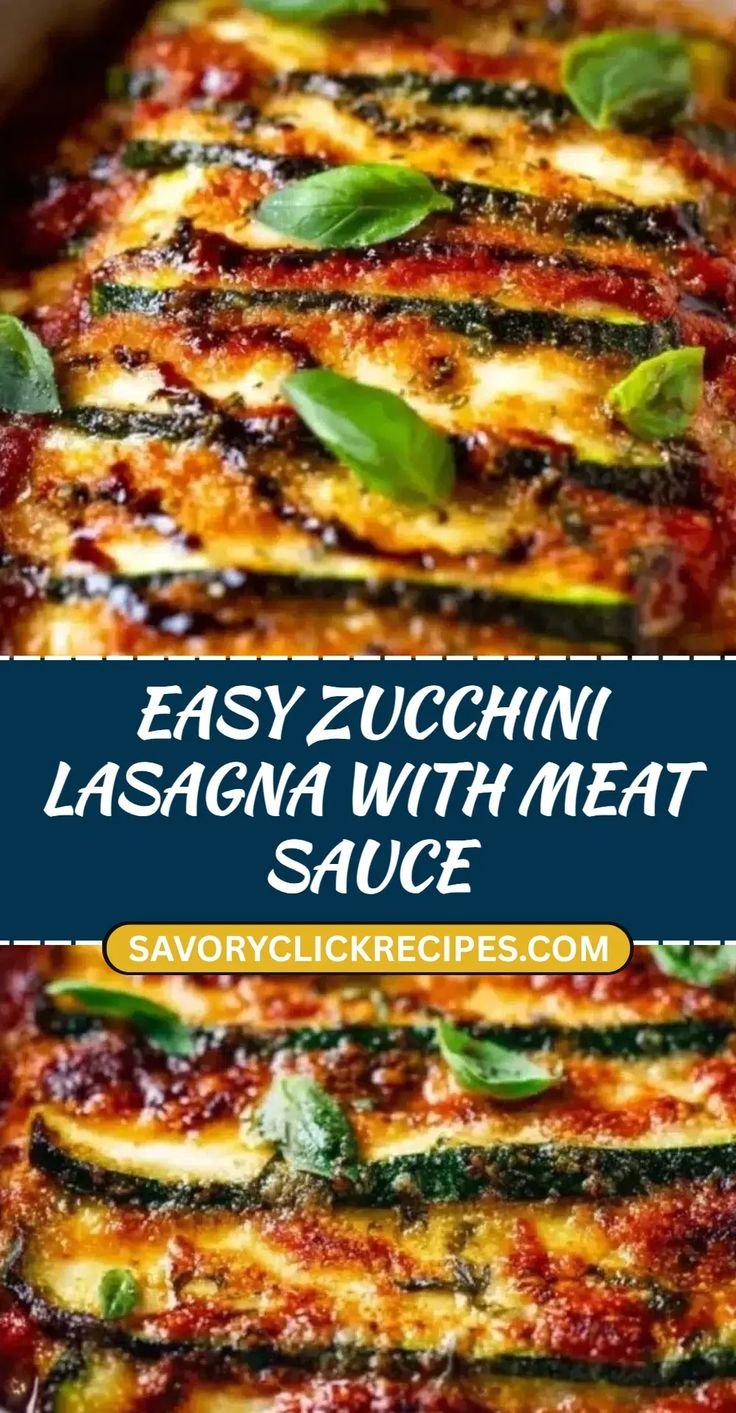 Easy Zucchini Lasagna with Meat Sauce