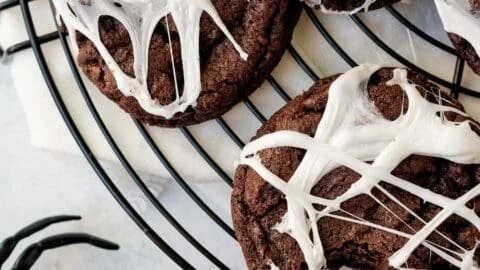 Delicious Spider Web Cookies decorated for Halloween celebration