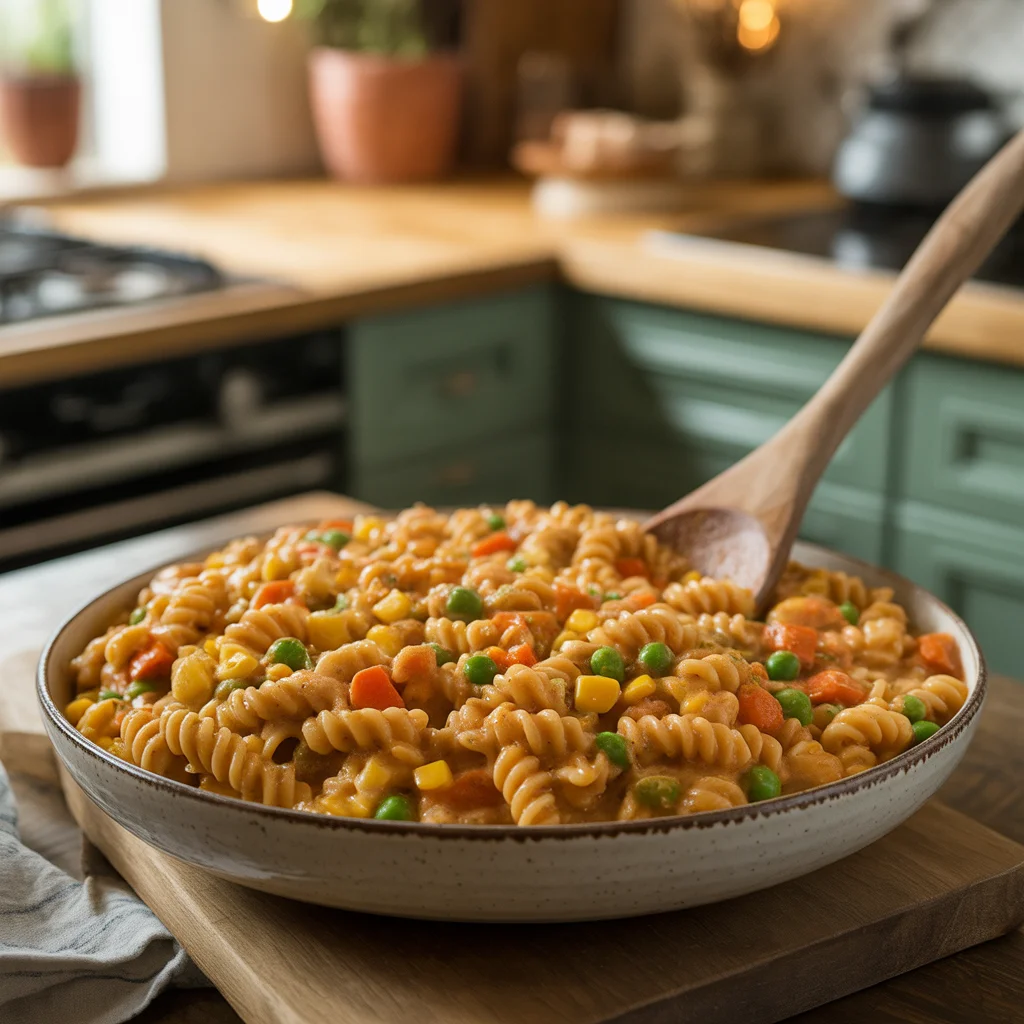 slow-cooker-chicken-pot-pie-pasta