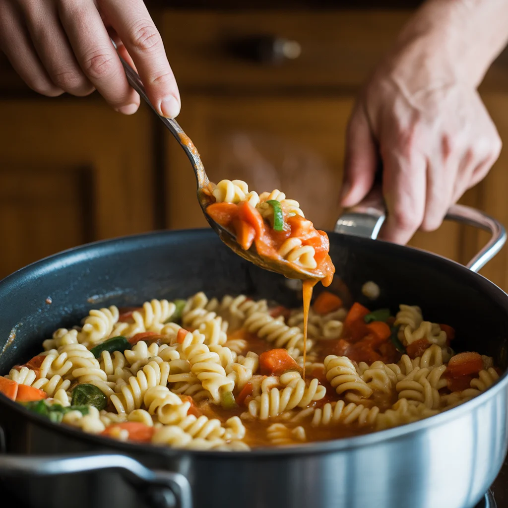 slow-cooker-chicken-pot-pie-pasta