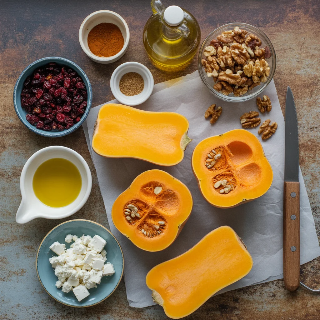 caramelized-butternut-squash-with-feta-walnuts-and-cranberry-honey-glaze
