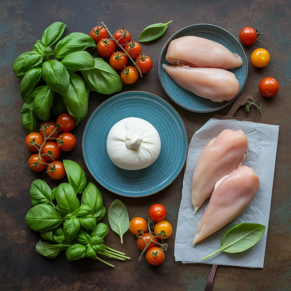 italian-basil-chicken-cutlets-with-tomato-burrata-topping