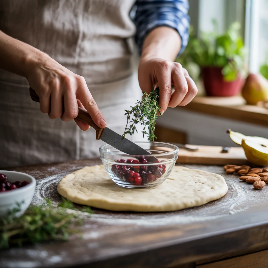 crispy-flatbread-with-brie-cranberries-toasted-almonds-2