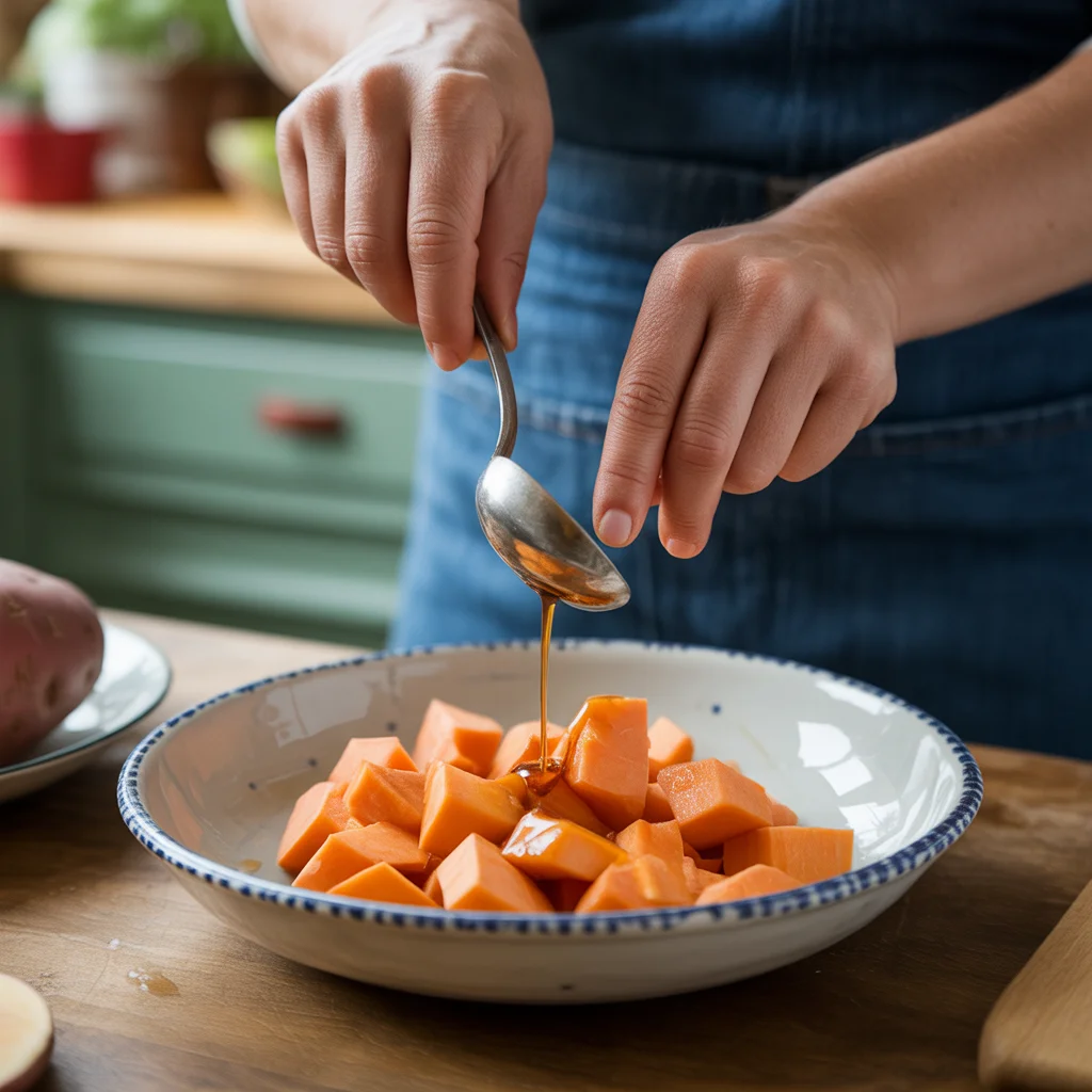 caramelized-sweet-potatoes-with-maple-feta-crunchy-walnuts