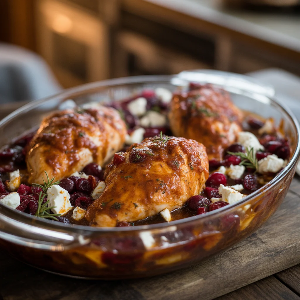 honey-cranberry-chicken-bake-with-feta-cheese