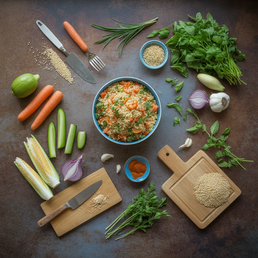 zucchini-halloumi-salad-with-couscous-lemon-dressing