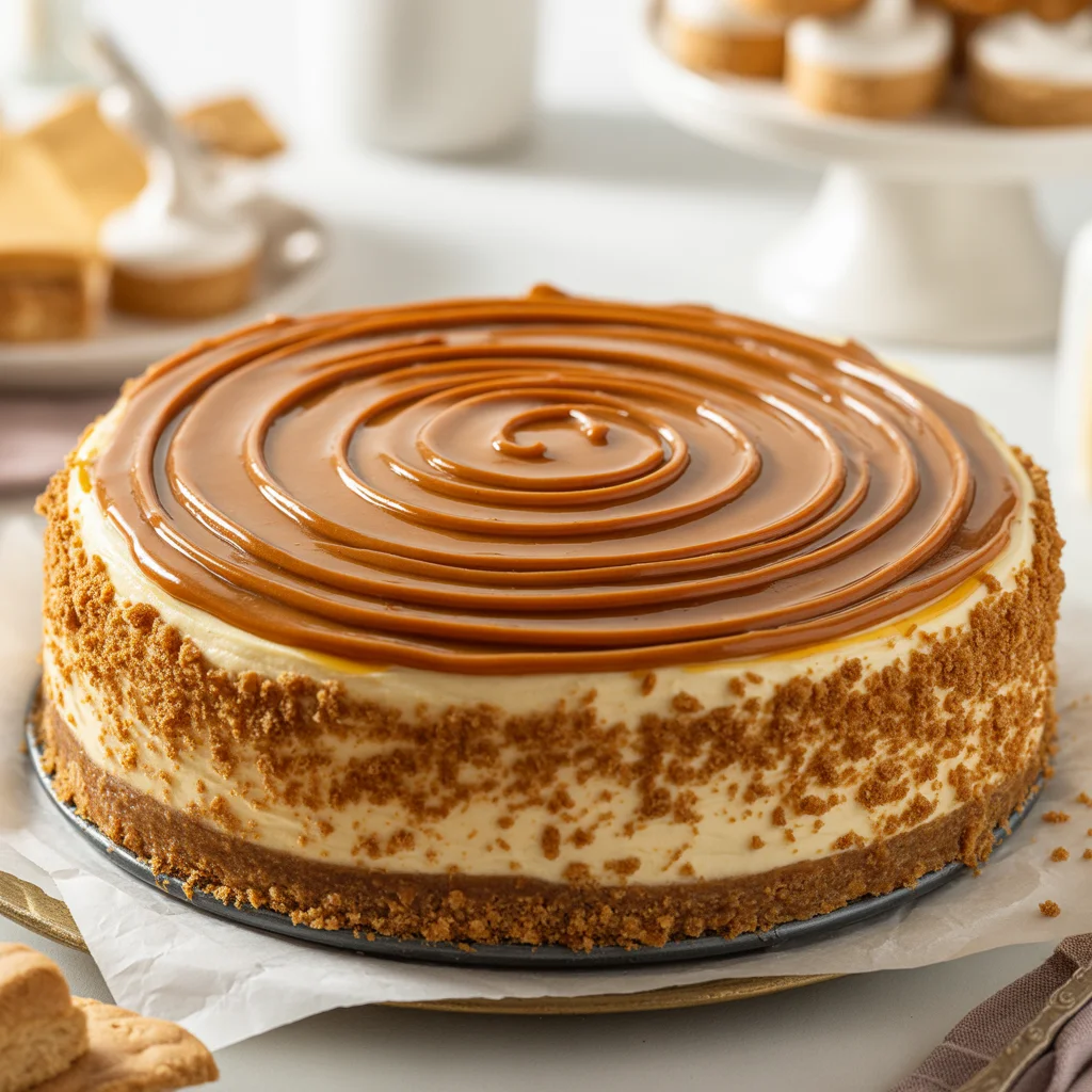 biscoff-caramel-cookie-butter-cheesecake