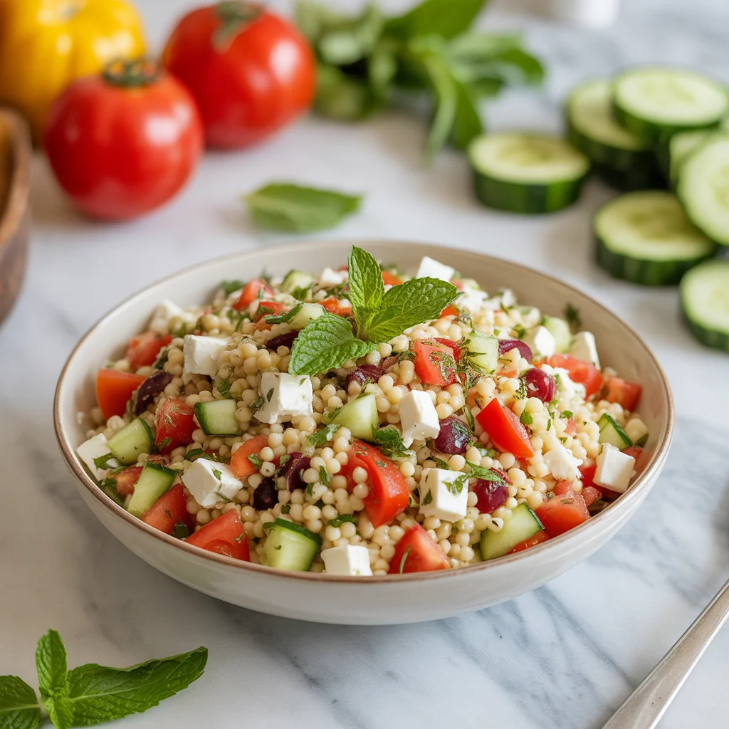 feta-cranberry-israeli-couscous-salad-with-mint-lemon-dressing