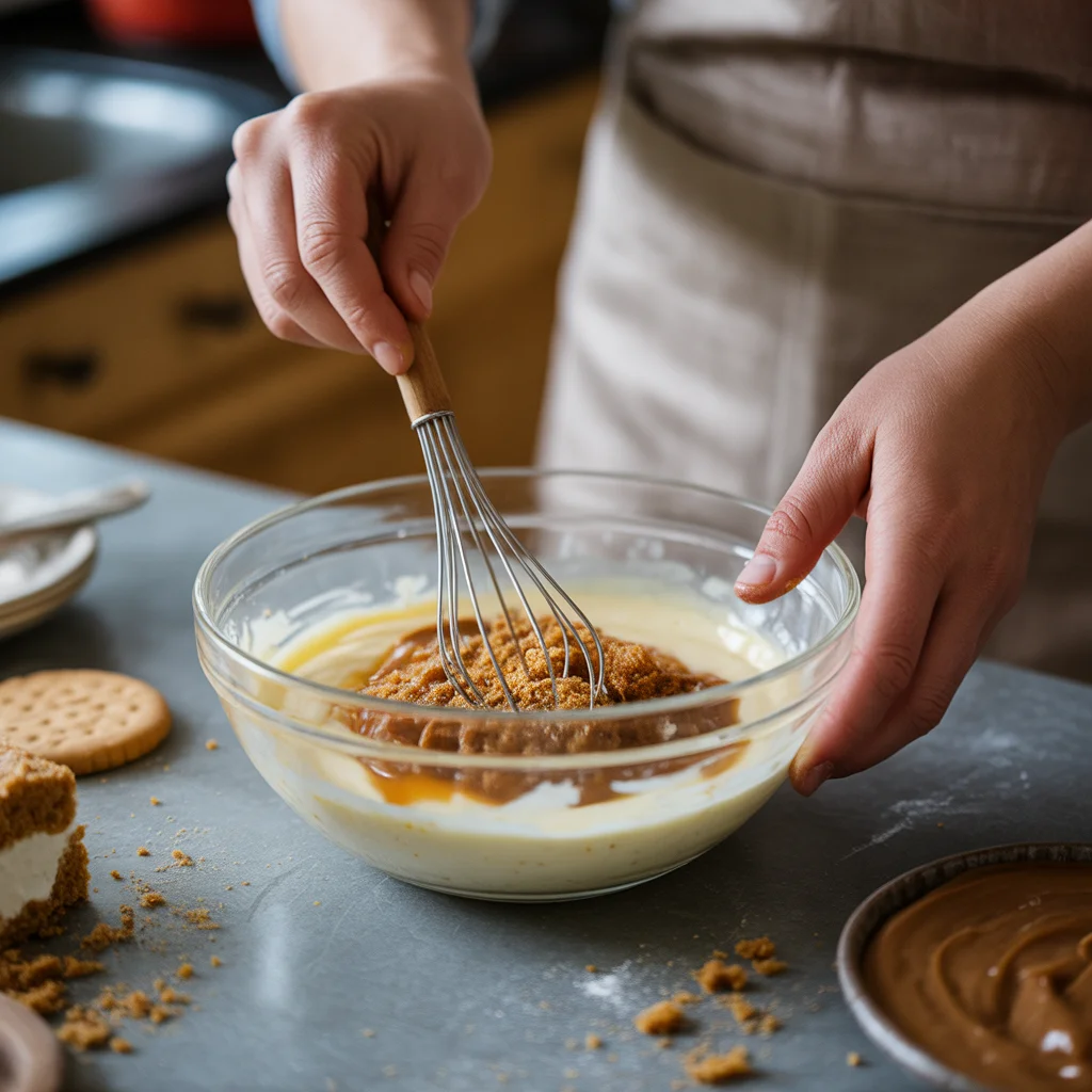 biscoff-caramel-cookie-butter-cheesecake