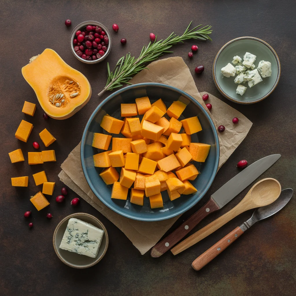 caramelized-butternut-squash-with-blue-cheese-and-cranberry-maple-glaze