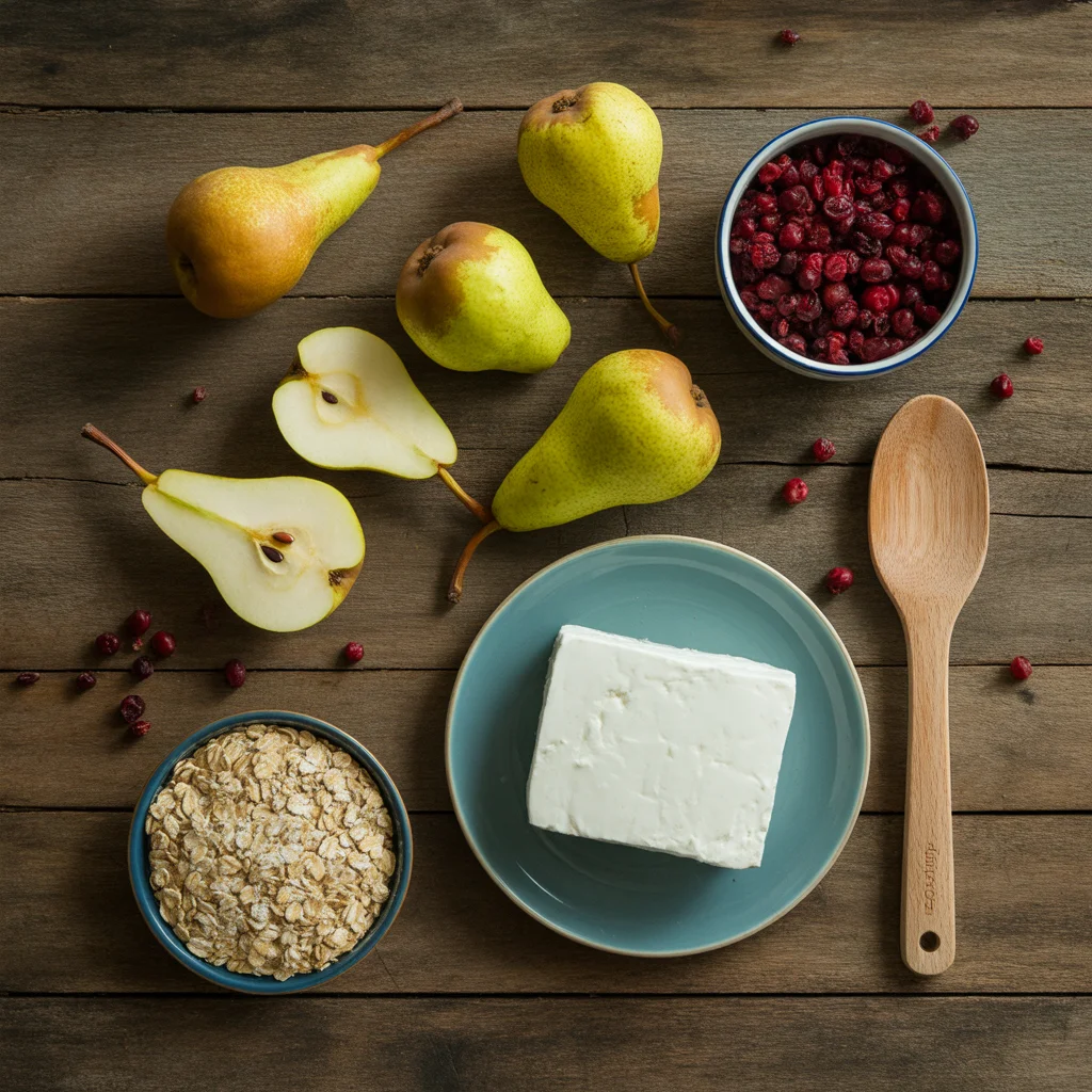baked-pears-with-feta-honey-and-cranberries