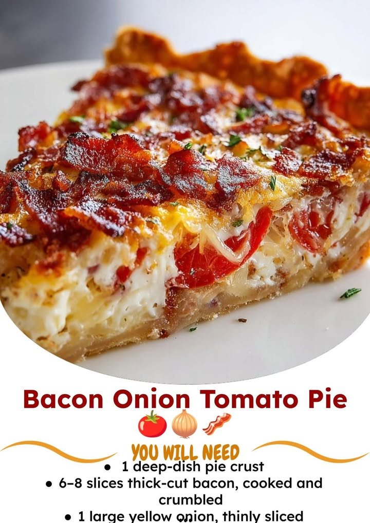 Bacon Onion Tomato Pie