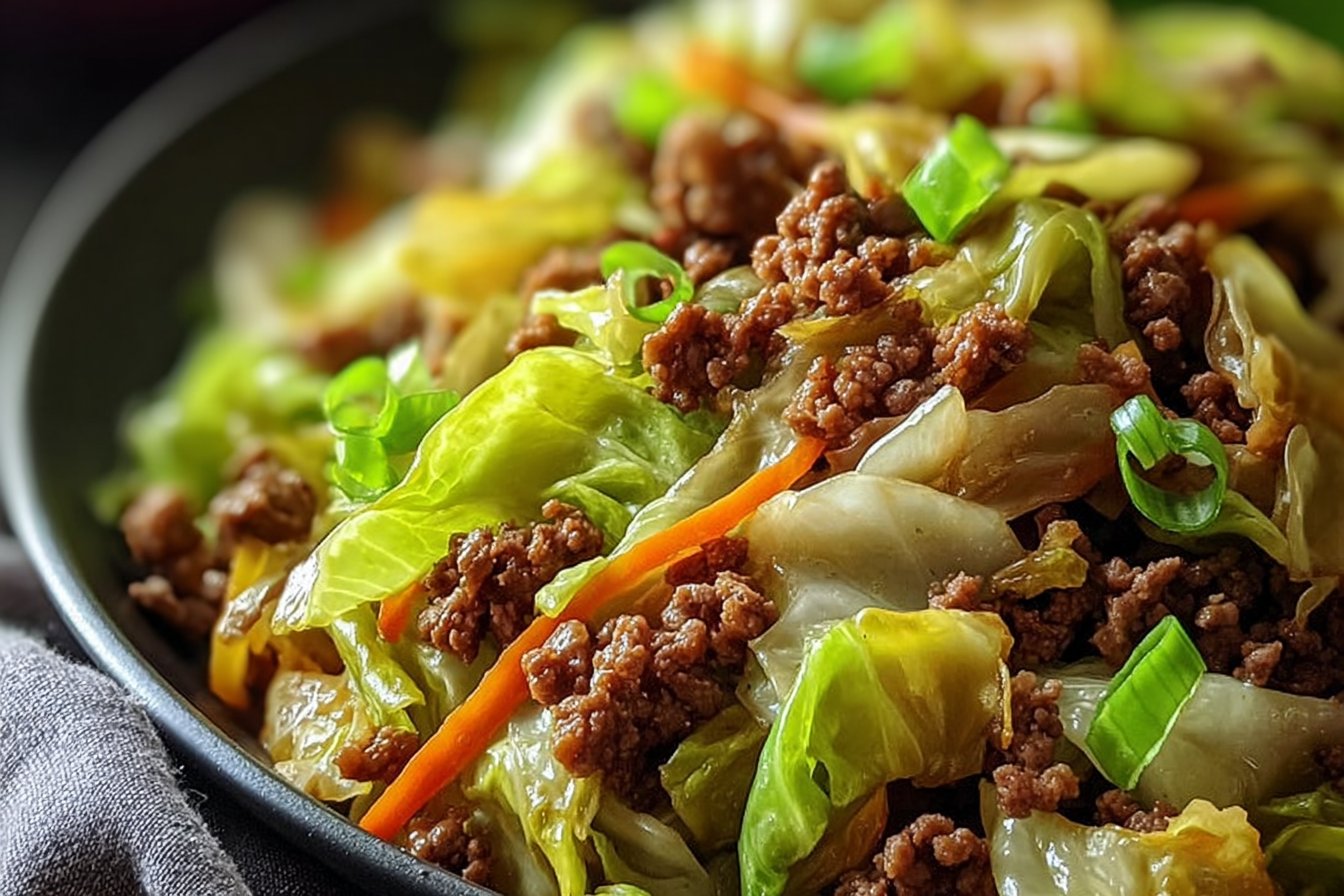 Healthy Chinese Ground Beef Cabbage