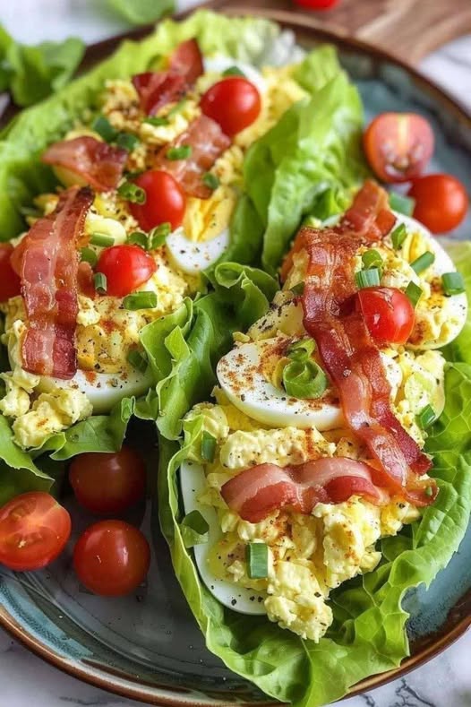 BLT Egg Salad Lettuce Wraps – The Ultimate Low-Carb, High-Protein Lunch
