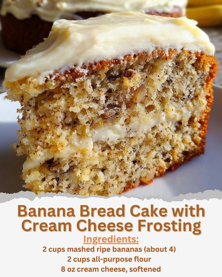 Banana Bread Cake with Cream Cheese Frosting