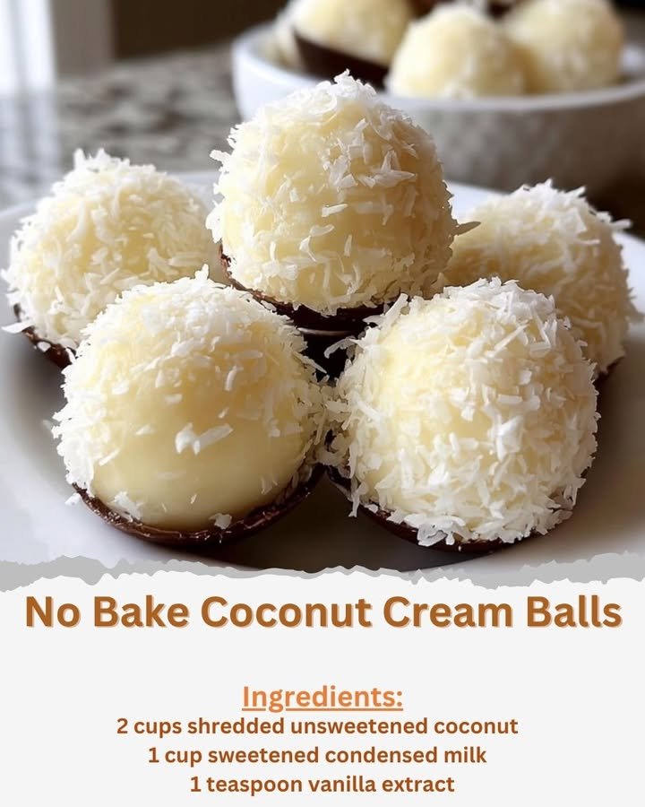 No Bake Coconut Cream Balls