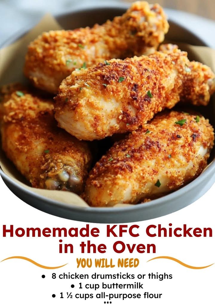 Homemade KFC Chicken in the Oven