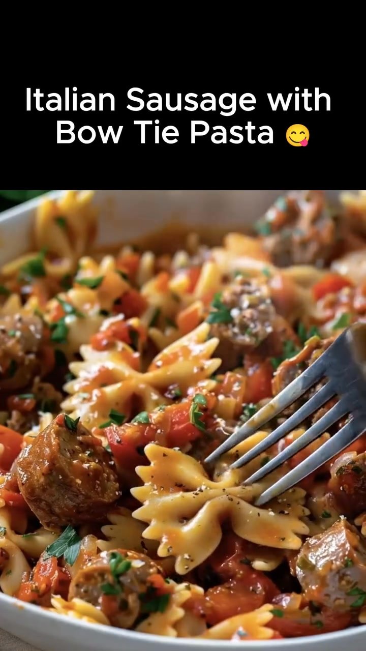 Italian Sausage with Bow Tie Pasta