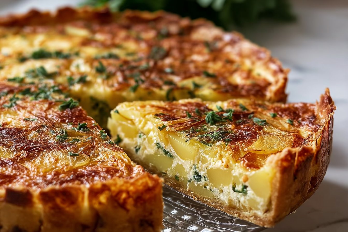 Smashed Potato Crusted Quiche
