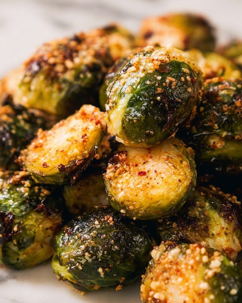 Amazing Crispy Parmesan Garlic Roasted Brussels Sprouts Recipe