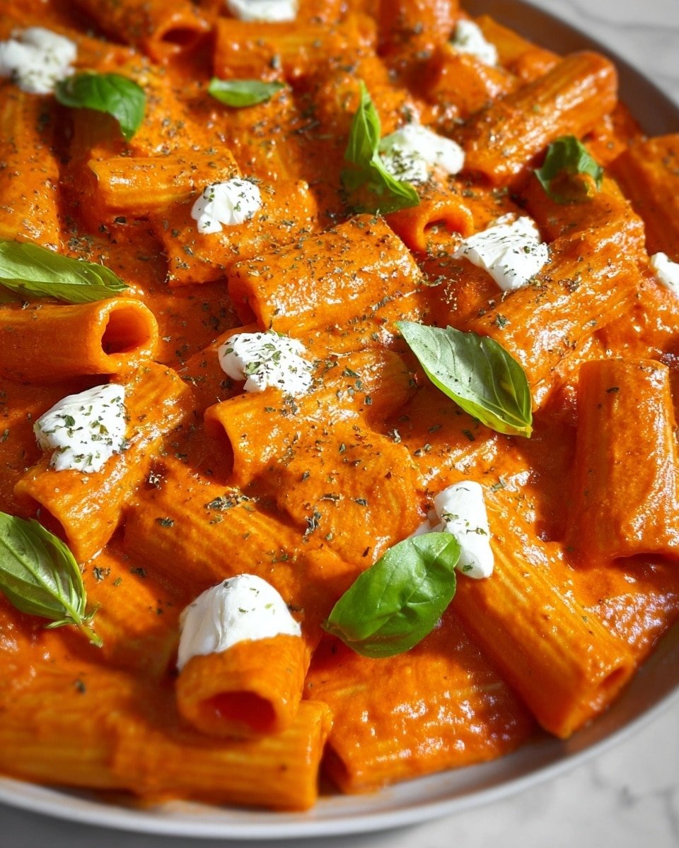 Creamy Rigatoni with Tomato Sauce Recipe