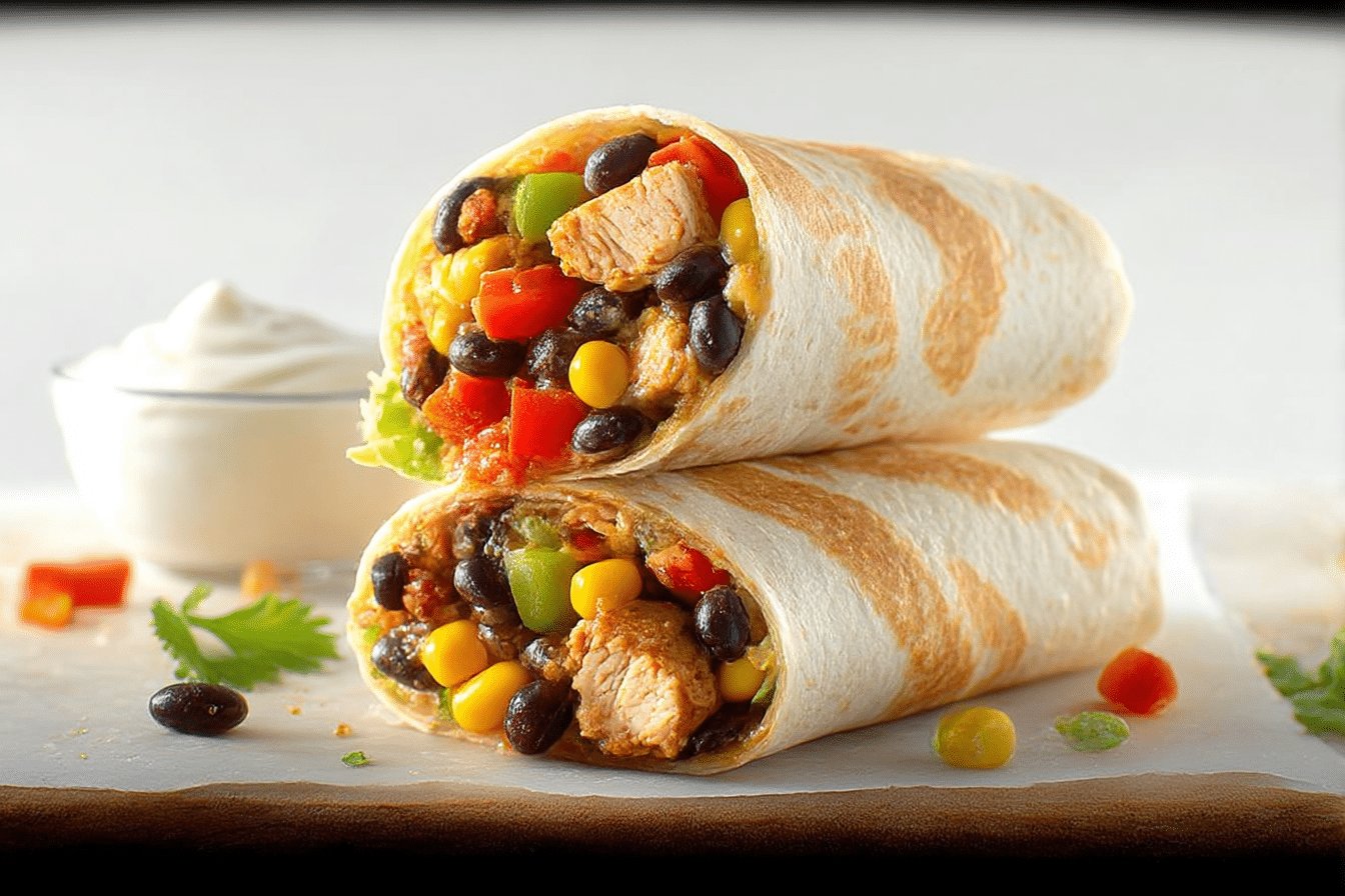 Black Bean Chicken Burritos