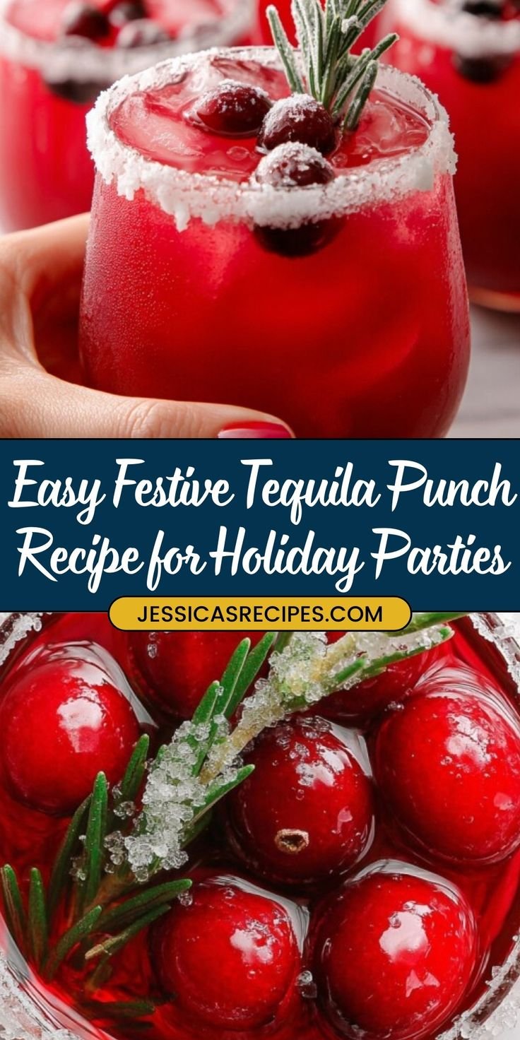 Citrus Cranberry Sparkling Tequila Punch Recipe