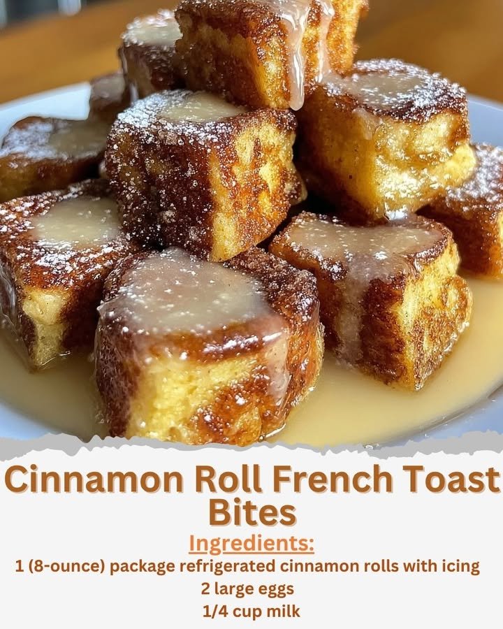 Cinnamon Roll French Toast Bites