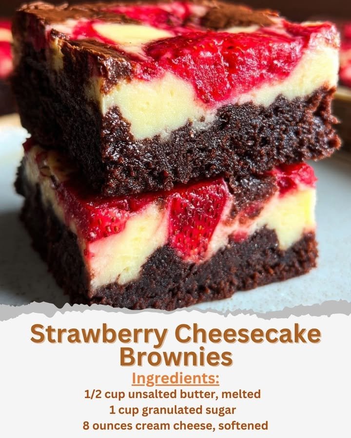 Strawberry Cheesecake Brownies