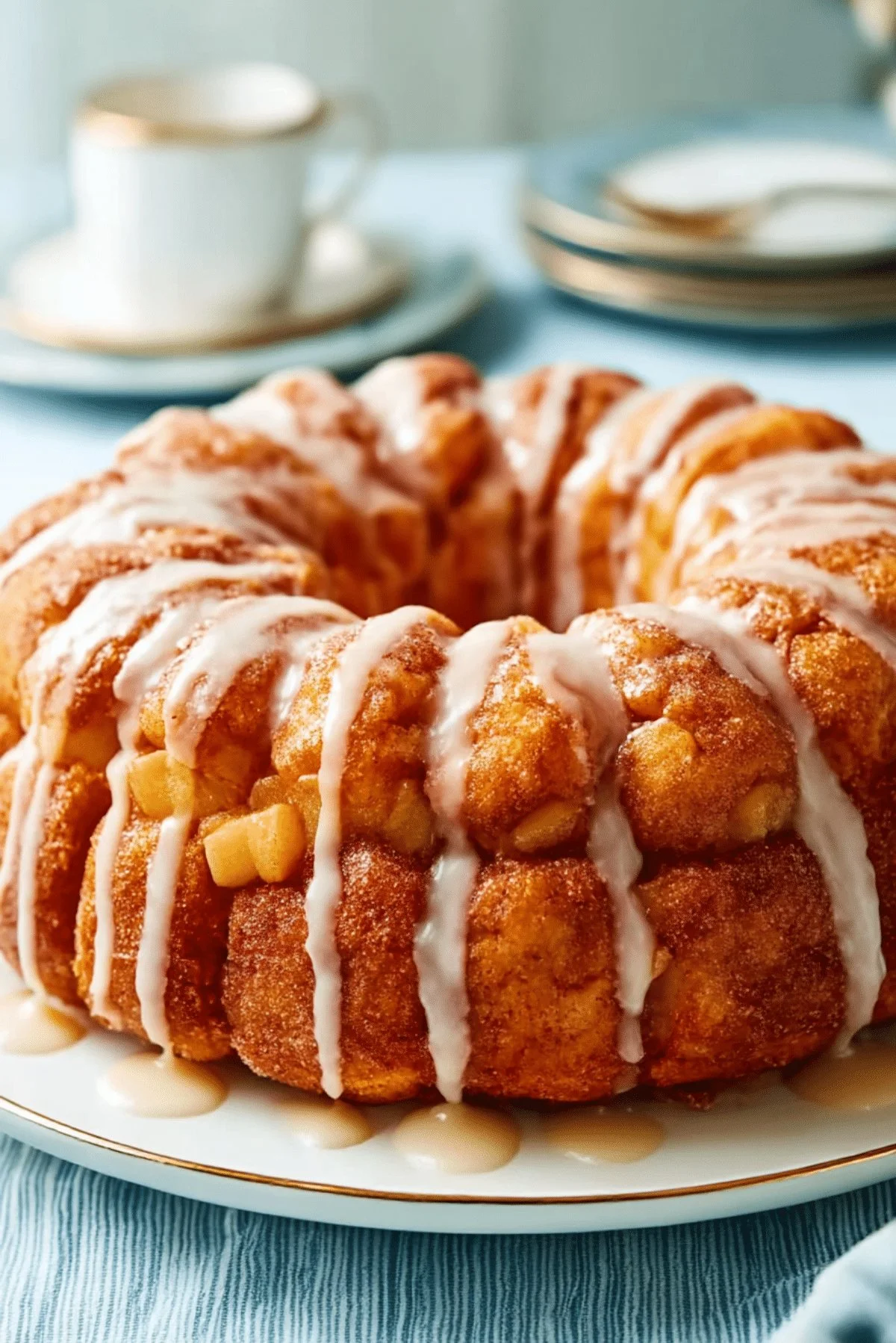 Delicious Apple Pie Monkey Bread with apples and cinnamon